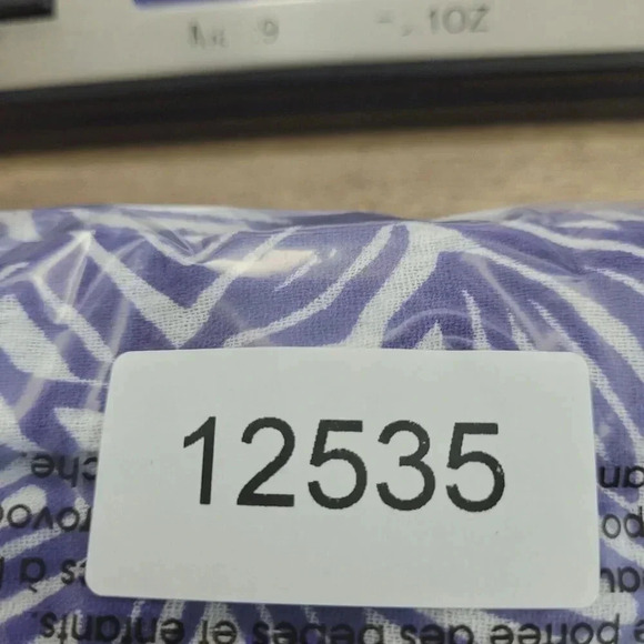 Chico's Womens Size 2/L Purple Geometric Pattern  Button-Up Shirt  20PT - Picture 9 of 9